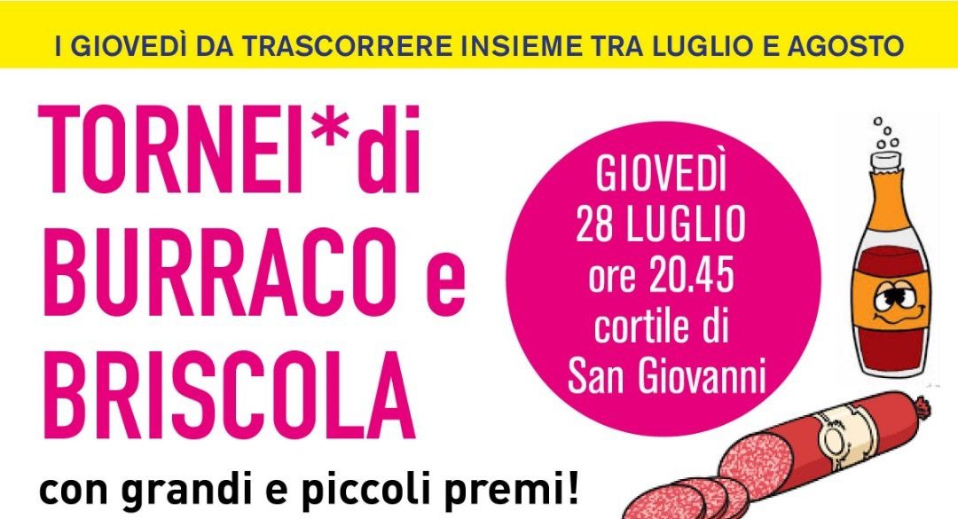 4° APPUNTAMENTO CON “I GIOVEDI’ DEL BORGO” ALLA PARROCCHIA DI SAN GIOVANNI BATTISTA!!!!! GIOVEDI’ 28 LUGLIO ORE 20,45!!