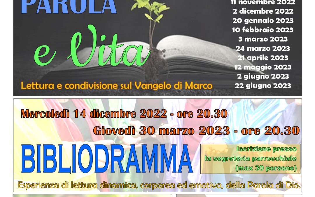 Avvisi della settimana dal 29 Gennaio – Regina Pacis