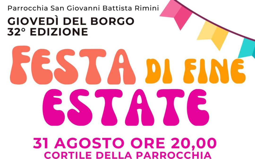 Avvisi della settimana dal 27 Agosto – Parrocchia San Giovanni Battista