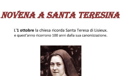 NOVENA A SANTA TERESINA DI LISIEUX – A SAN GIOVANNI BATTISTA – DAL 22 SETTEMBRE